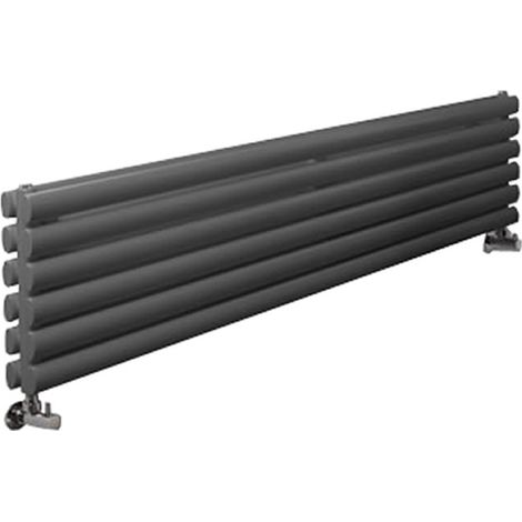 Hudson Reed Vitality – Radiateur Design Horizontal – Anthracite – 35.4 x 178cm Double Rang