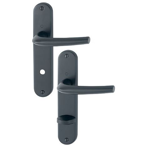 HOPPE 1191/347 Juego de Placas San Diego Negro Mate 165 mm - Condenado - 11719977