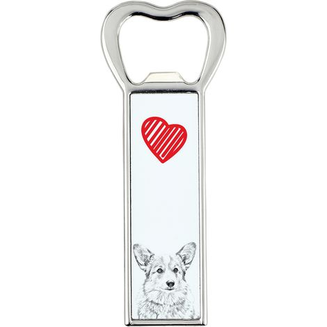 Apribottiglie Pembroke Welsh Corgi con cane, apribottiglie personalizzato per frigorifero, regalo unico per uomo di Art-Dog (1/5)