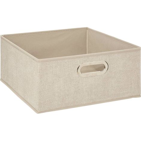 Cestino in tessuto mix n modul 31x15cm beige screziato - 5five