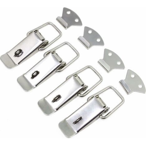 Lot de 4 loquets à ressort en acier inoxydable pour portes, placards, fenêtres, meubles KLB