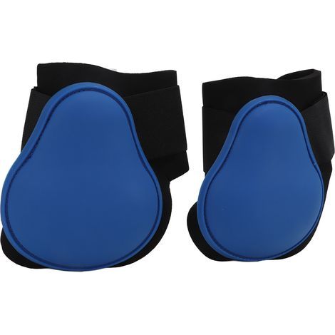 1 pair of horse tendon boots, soft, non-slip, easy to apply, PU shell for horses, blue hind legs XL (1/5)