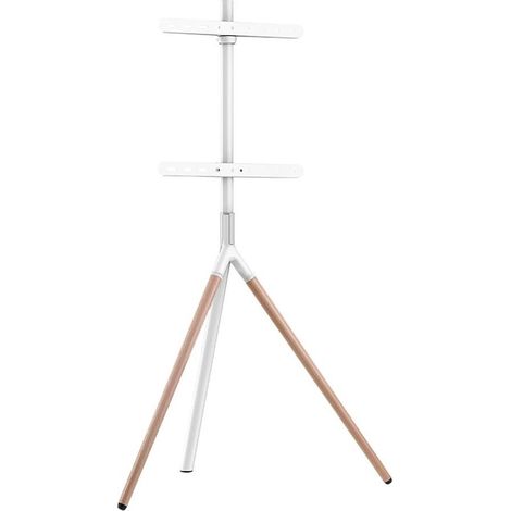 HOLMIOS Supporto da pavimento per TV da 45" a 65" (fino a 32 kg) con sistema VESA compatibile con tutte le marche bianco