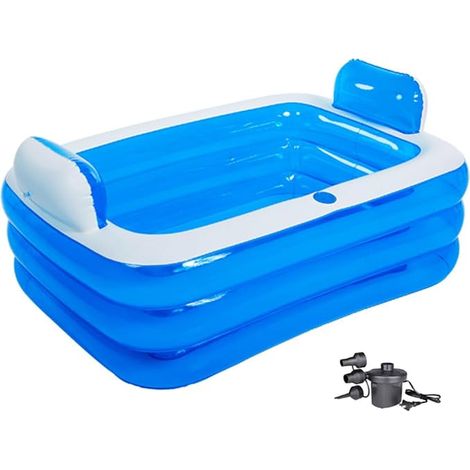 Inflatable Bathtub - Foldable Mobile SPA Bathtub with Electric Pump, Thick PVC Bath and Relaxation (Garden, Balcony, Shower) (1/5)