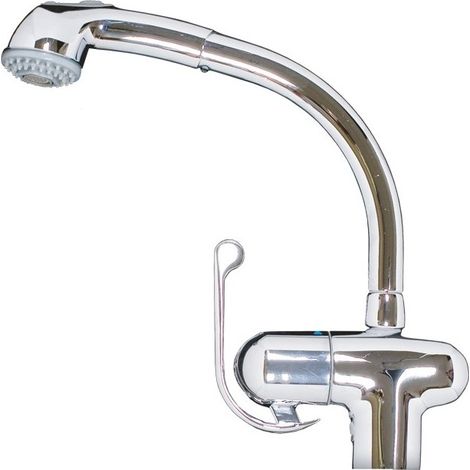 Rubinetto miscelatore lavello cucina con doccetta estraibile h. 30x21 cm EFFEZ (1/3)