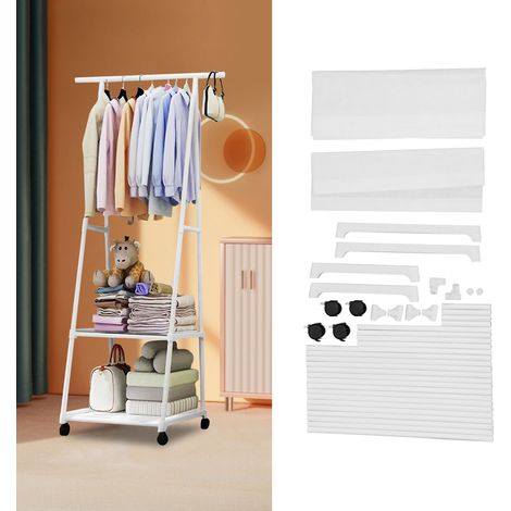 Porte-manteau simple, portant à vêtements portable, portant à vêtements pour chambre à coucher, portant à vêtements sur pied (1/5)