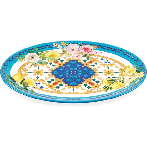 GUZZINI Vassoio Ovale Grande Flower & Lemon Melamina Table Decor (1/2)
