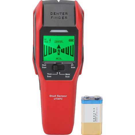 Détecteur de montants, scanner de métaux, détecteur électronique avec alarme sonore pour murs en béton armé, fil d'acier, bois UT387C (1/4)