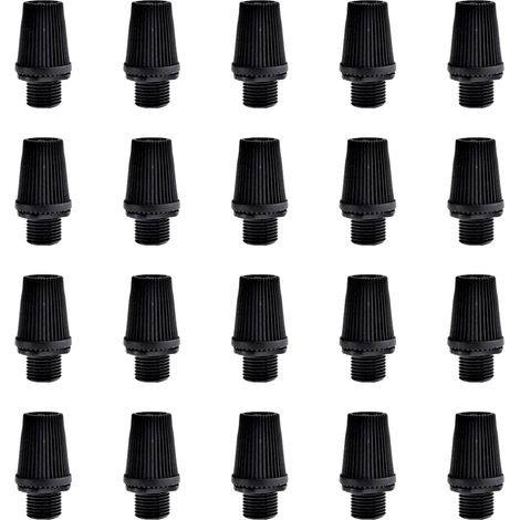 Lot de 20 serre-câbles anti-traction pour câble, serre-câble, décharge de traction, poignée de cordon en plastique, noir, M10 accessoires pour la maison, pour le câblage, suspension, plafonnier (1/5)