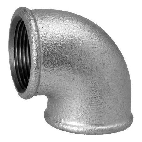 Hermann Schmidt Temperguss 90 angle 13090010 DN 10, 3/8&quot, 90 degrés, IG/IG, galvanisé