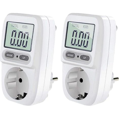 [Lot de 2] Compteur consommation d'énergie  Compteur puissance compteur d'électricité prise  Compteur coût énergétique Compteur consommation d'énergie  Prise moniteur d'utilisation d'électricité (1/5)