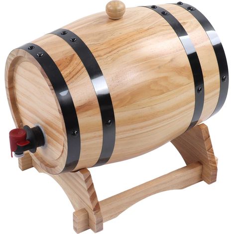 Fût de Vin en Pin pour Vieillissement Artisanal, Tonneau en Bois pour Bière et Dégustation, Idéal pour Événements et Restauration