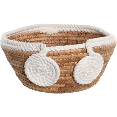 Zentrum detisch dkd home decor 30 x 30 x 14 cm natur white boho boho (1/3)