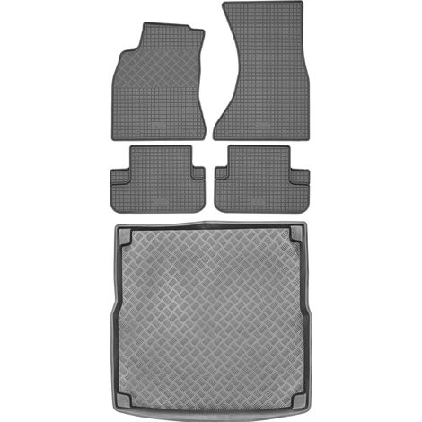 Juego de alfombrillas de goma para coche y maletero para Audi A4 B8 Avant/Kombi de 2007 a 2015.