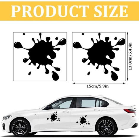 adesivi 3D a macchie per auto, divertenti adesivi decorativi per portiere, finestrini, vetri e paraurti posteriore (neri) (1/5)