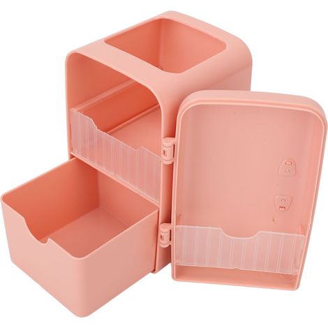 Boîte de rangement pour pinceaux de maquillage, mini-boîte en plastique pour coton cosmétique, format réfrigérateur (1/5)