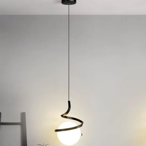 Suspension moderne pour chevet, luminaire à longueur réglable, suspension créative pour bar, pour cuisine et salon (lumière chaude) (1/5)