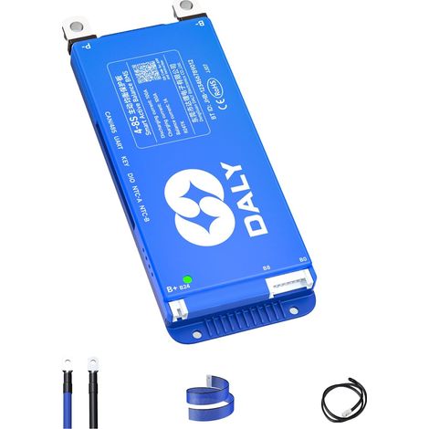 100A 4S-8S 12V-24V Smart BMS mit 1A Aktiv-Balancer und integriertem Bluetooth RS485 CAN für NCM/LFP/LTO Lithium-Akkus