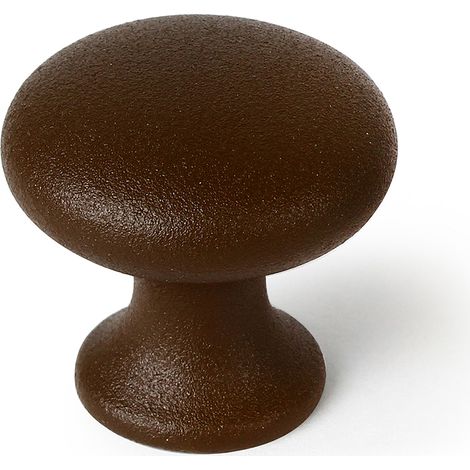 Blister con 6 pomos de zamak con acabado marrón, dimensiones:30x30x30mm y ø: 30mm - (1/5)