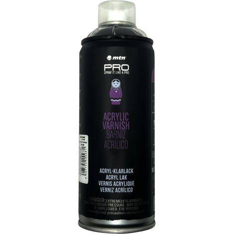 Klarer, seidenmatter Lack Klar 400ml Acryl-Spray mtn Pro (1/3)