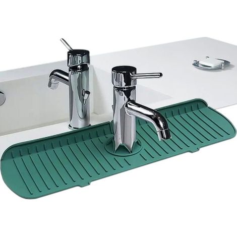 Tapis d'égouttoir en silicone pour évier, sous le robinet, usage universel (1/5)
