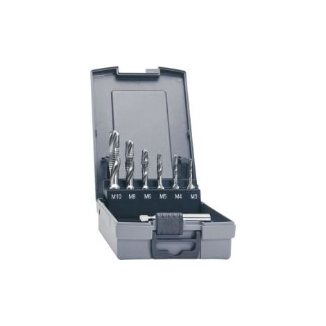 Juego de machos de roscar combinados DIN 3126 M3-M10 7pzs. HSSG en estuche de plástico TECWERK (1/2)