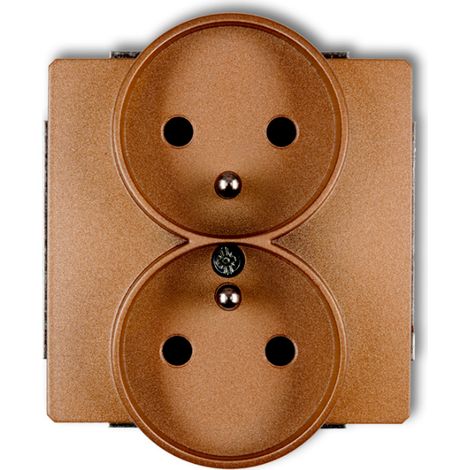Douille double Deco avec/sans métal doré 8DGPR-2zp