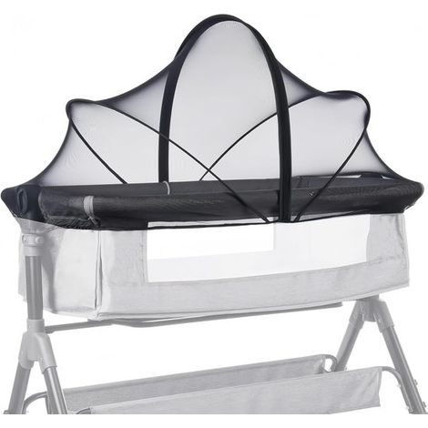 Moustiquaire pliable pour bébé – Noire – Berceau et lit – Anti-insectes et chats – Fermeture éclair silencieuse (1/5)