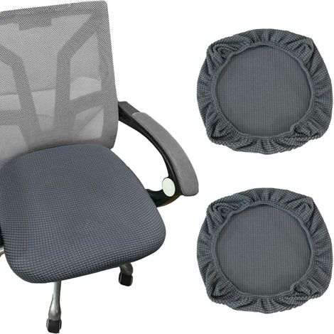 Housse de tabouret ronde en 2 pièces, housse de tabouret universelle, housse de siège de chaise, housse de coussin de bureau (1/5)
