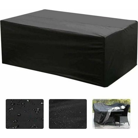 Rectangular tablecloth made of Oxford material for garden furniture with UV protection (213 x 132 x 74 cm) (1/5)