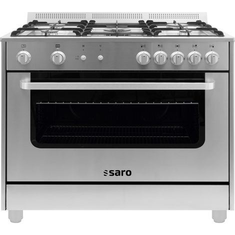 Cuisinière gaz - 5 feux - Four gaz 115L - Grill 1.8 kW - TS95C71X - Saro