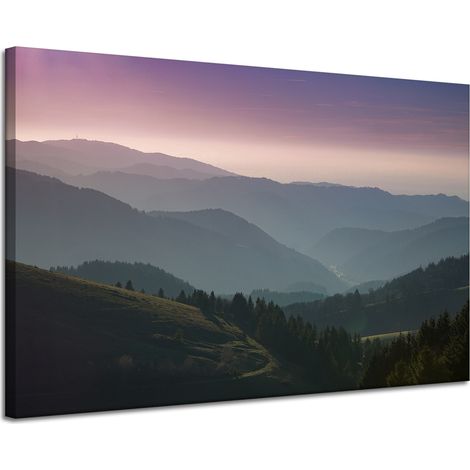 Leinwanddruck Naturstraße Bergblick 120x80