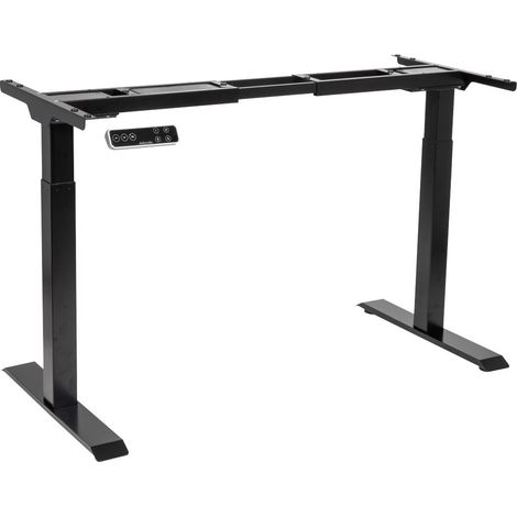 Dellonda DH16 Dual Motor Ultra-Quiet Desk Frame with Digital Controls 100kg Capacity - Black (1/5)