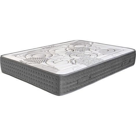 Matelas 140x190 cm, BestPrime, 26cm, ressorts ensachés, mousse mémoire de forme, indépendance du couchage, face été/hiver