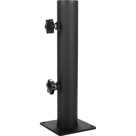 Pied de parasol en acier renforcé – Réglable pour mât de φ0,8' à 1,5' – Support robuste pour terrasse et balcon – Charge max 22,7 kg (1/5)
