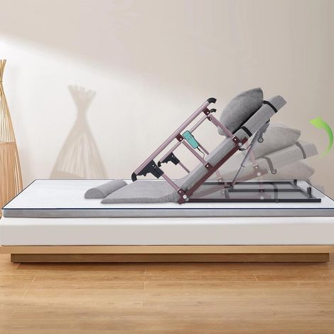 2-80° Einstellbare Elektrischer Anhebbare Rückenlehne Bett für ältere Menschen 120x75cm Fernbedienung Elektrische Hebematratze Bettrückenlehne ideal als Sitz- und Schlafhilfe,Klappbare Armlehnen (1/5)