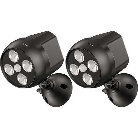 Lampe extérieure avec capteur de mouvement Imperméable à l'eau, Projecteur LED avec capteur sans fil, Lumière extérieure de Sécurité pour escalier, couloir, jardin, terrasse (Lot de 2) [Classe énergét (1/2)