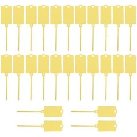 200 Pièces Étiquettes de Câble Jaune en Pp avec Attaches Zippées pour Organisation Rapide et Application Polyvalente Intérieur Extérieur - (1/5)