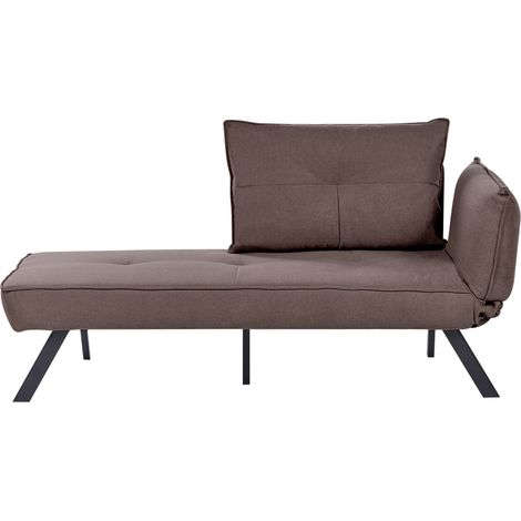 Rechtsseitige Chaiselongue ROCAMADOUR Stoff Braun