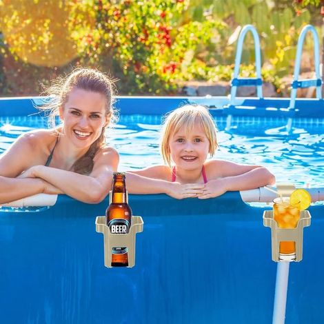 Set di 4 portabicchieri da bordo piscina, portabicchieri per acqua, portabicchieri, accessori per piscina, per feste, parchi acquatici (1/3)