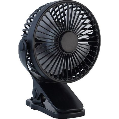 CYRILL – Ventilateur Usb Silencieux,Ventilateur Bureau,Mini Ventilateur 3 Vitesses , Rotation 360°,Petit Ventilateur,Ventilateur Mural Pour Bureau/Maison/Camping - Noir (1/5)