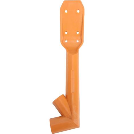 Outil de nettoyage de gouttière, nettoyeur de toit en plastique, fixation de pelle pour poteaux filetés Standard de 3/4 pouces, Orange (1/5)
