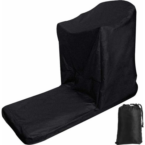 Jeffergarden Housse de tapis roulant en forme de L, imperméable, anti-poussière, protection noire, fournitures d'extérieur et d'intérieur (1/5)