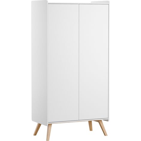 Schrank Vintage mit 2 Türen, Weiß, 200cm