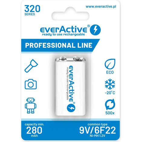 everActive 6F22 9V Ni-MH 320mAh (EVHRL22-320) (1/2)