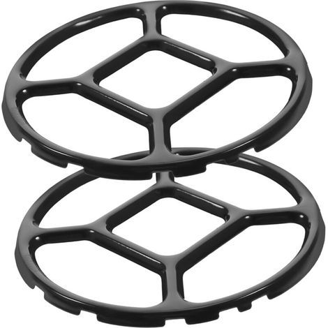 Support Universel Antidérapant pour Casserole et Wok - Lot de 2, Compatible Gaz, Acier Inoxydable Robuste - (1/4)