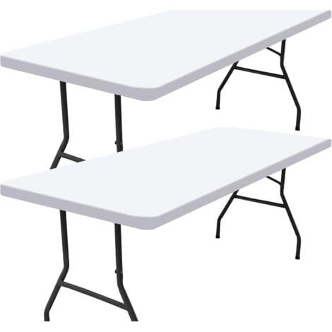 Lot de 2 nappes de pique-nique rectangulaires,pour tables de 8 pieds(beige,30"x96") (1/5)