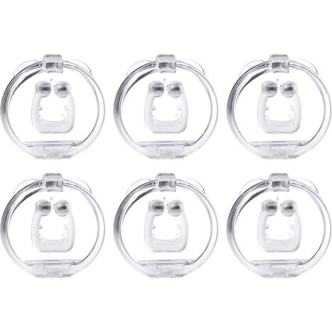 Dispositif anti-ronflement portable, facile à transporter, ventilation douce, sommeil confortable, pince-nez magnétique en silicone anti-ronflement (1/5)
