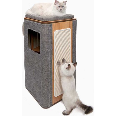Árbol rascador para gatos Catit Vesper Cubo Tower - Piedra (1/5)