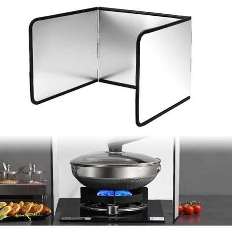 Protection anti-éclaboussures pliable pour cuisinière de cuisine